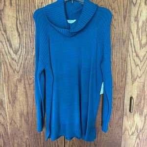 Time and Tru teal sweater